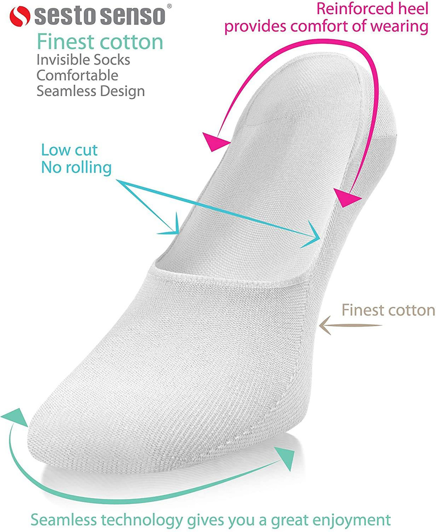 niewidoczne oddychające BALERINKI mokasynki męskie Sesto Senso