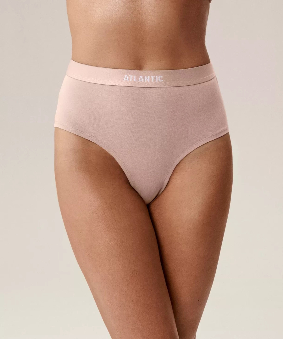 Damen-Slips Maxi Serie 3CLP-009 Rosa/Grau/Schwarz