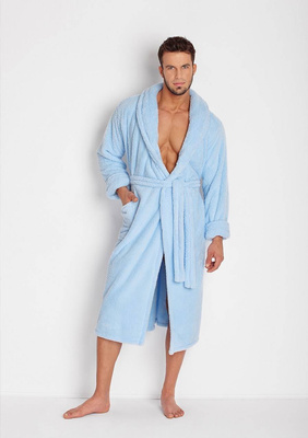 Bademantel Herren Serie Podomka 130 Blau