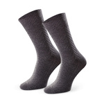 Socken Wolle Serie Hahnentritt Anthrazit