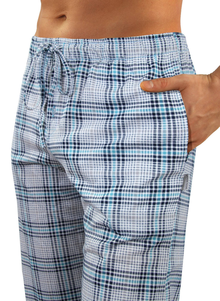 Herrenschlafanzug Serie Blau Rot