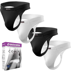 String-Tanga Herren STM02 Schwarz Weiß