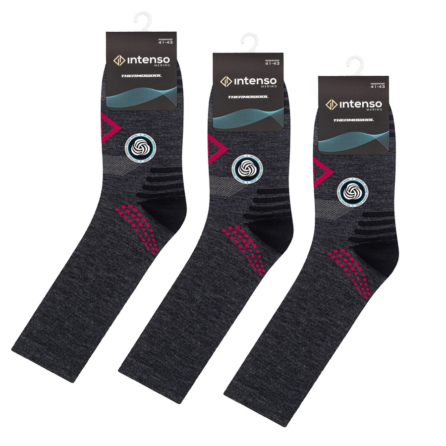 3x Skarpety Trekkingowe Intenso ThermoWool z Wełny Merino - ART. 0730