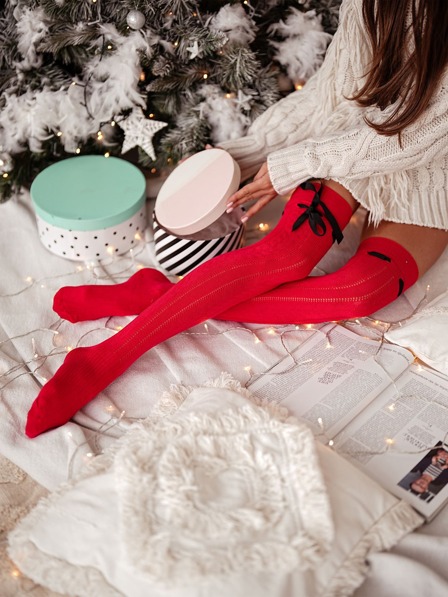 Kniestrümpfe Serie Rot