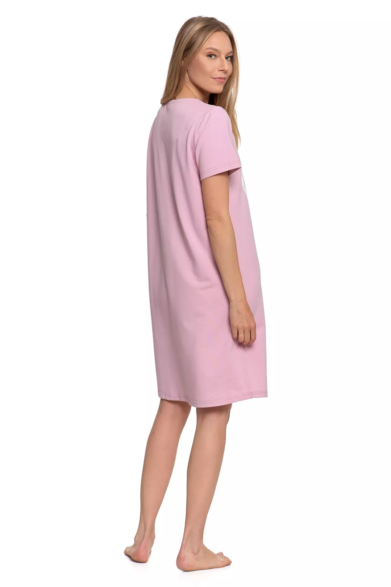 Short-sleeved cotton nightgown