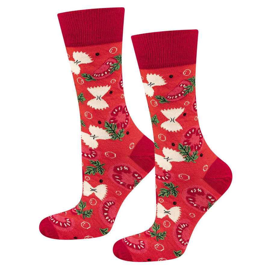 SOXO GOOD STUFF rote Tomatensuppensocken Unisex für Damen und Herren