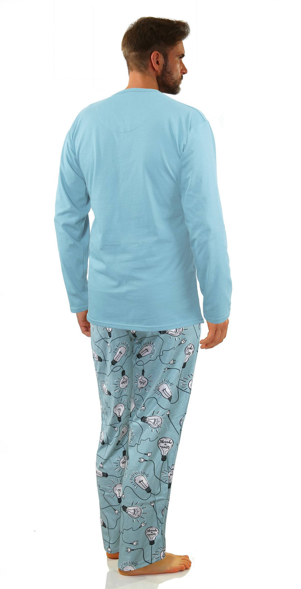 Schlafanzug Herren Serie Blau