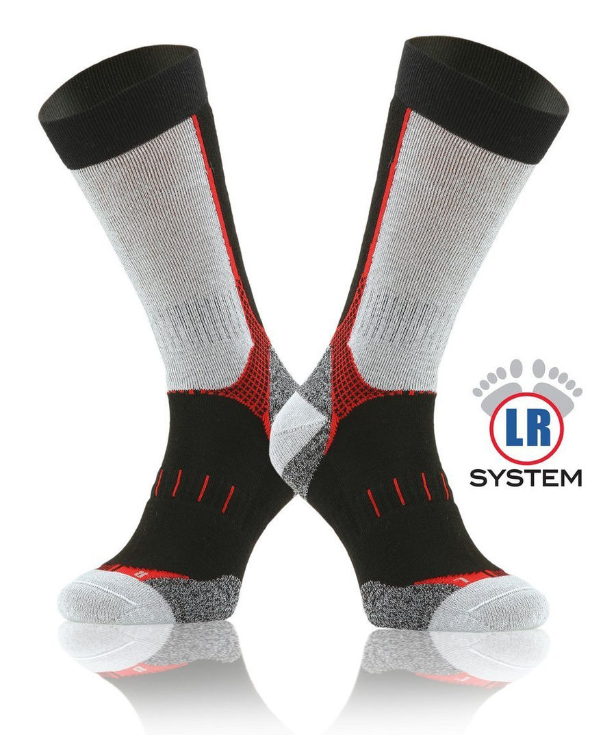 Wollsocken Trekking Winter Grau Mehrfarbig