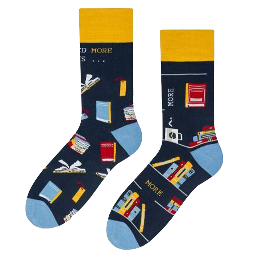 Farbige Socken Damen/Herren Bücher Mehr Mode