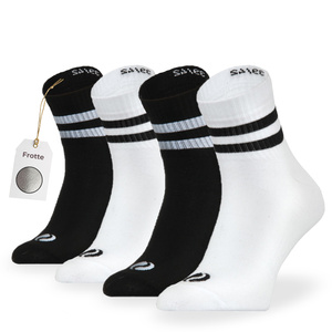 Kurze Sportsocken SKB03 Weiß/Schwarz