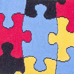 Stopki męskie śmieszne BAWEŁNIANE PUZZLE Milena