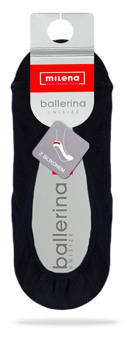stopki BALLERINKI bawełniane z silikonem na pięcie 491 Milena 
