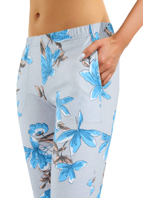 Damenpyjama Serie Blau