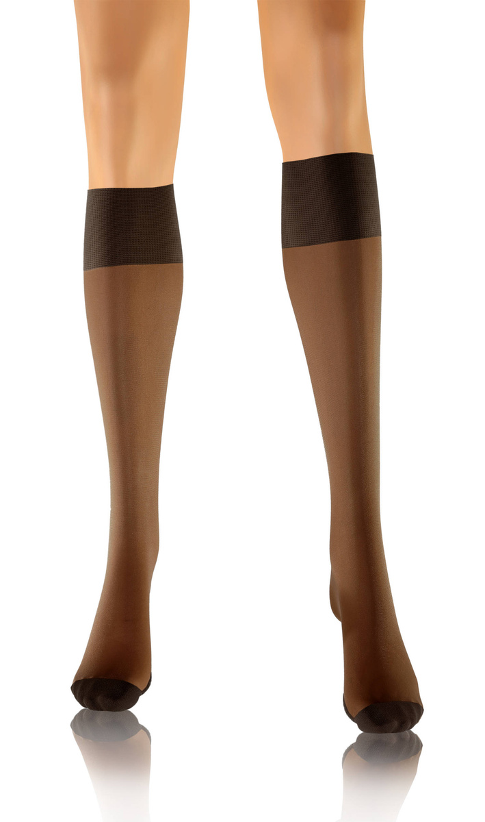 Sesto Senso Damen Kniestrümpfe Relax – Komfortabel mit Massageeffekt, 20 DEN, Halbtransparent, Poliamid-Elastan, Ohne Druck, Ideal für Büro & Kreislaufprobleme, Farbe: Vision/Beige