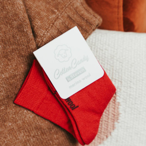 Kindersocken Merino Wool Rot