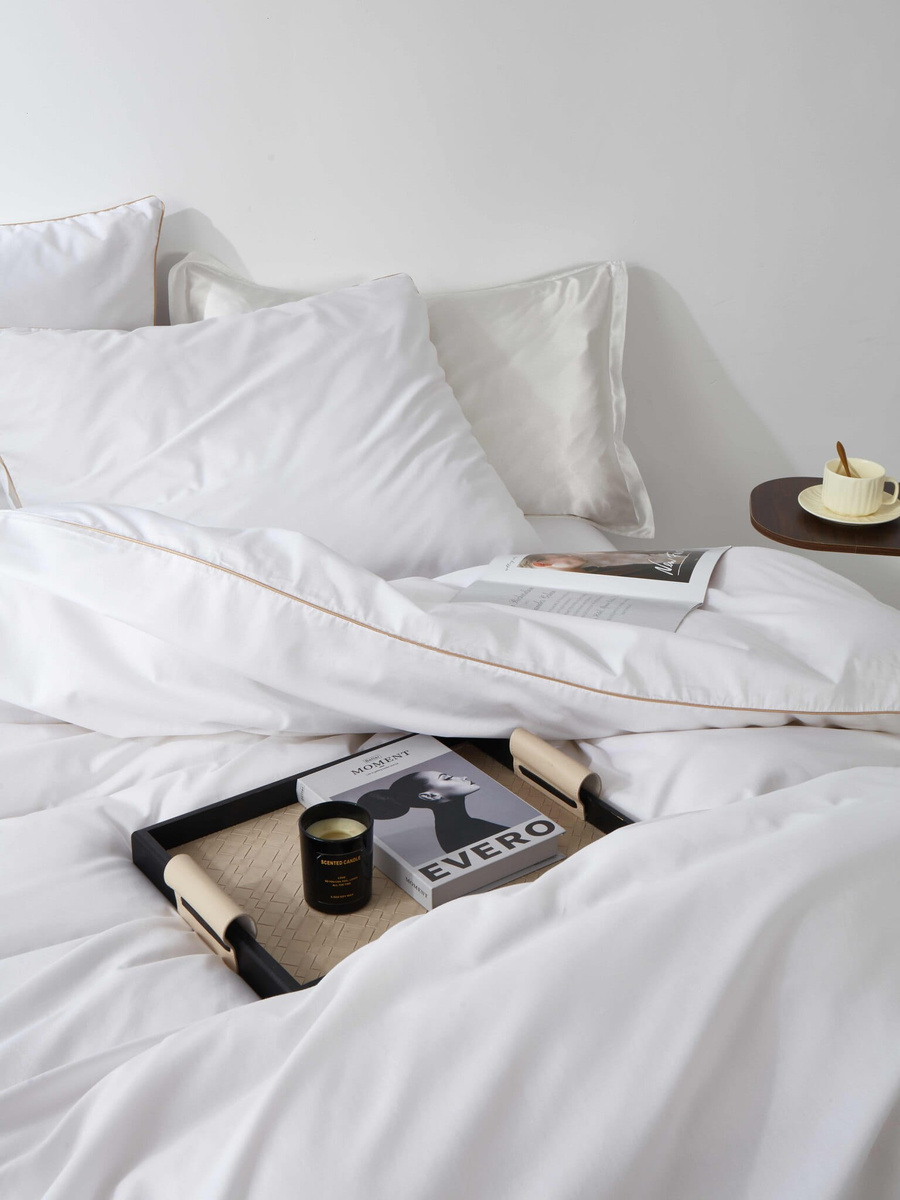 Bettwäsche Queen Premium Weiß