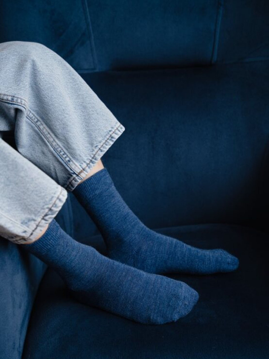 Halbfrottee-Socken aus Merinowolle für Kinder Art. 190