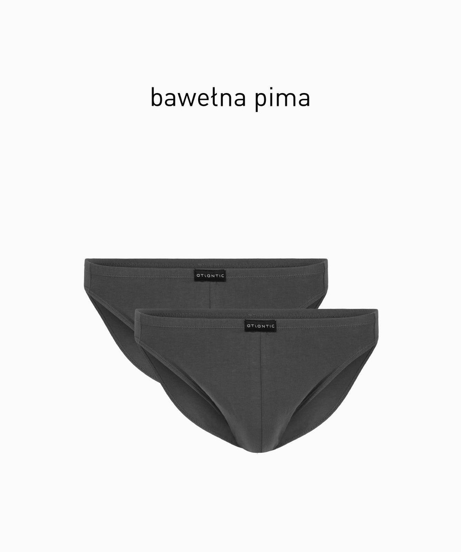 <b>2 X Slipy Męskie Mini Grafitowe</b> <br> Bawełna Pima<br> Bielizna Atlantic Basic