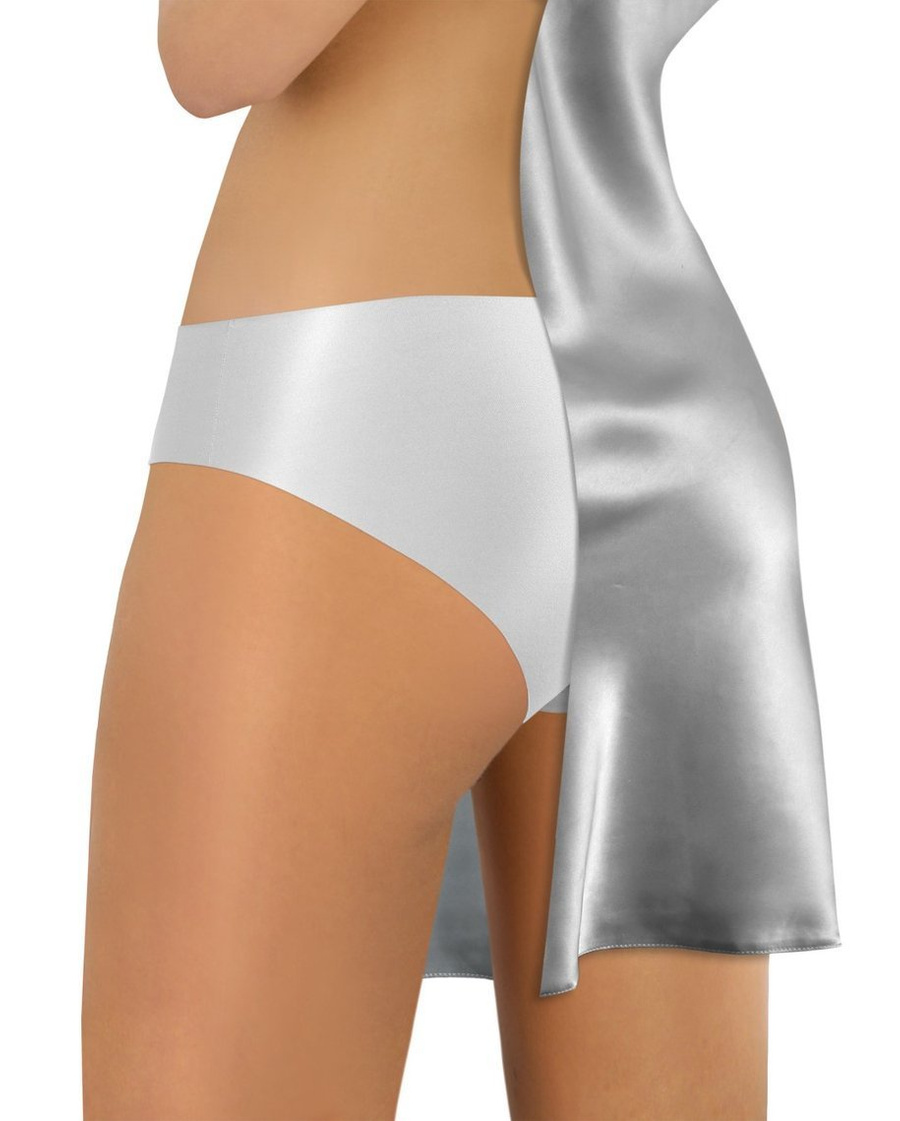 Sesto Senso Damen Figi – Laser Geschnittene Mikrofaser Unterwäsche, Nahtlos, Unsichtbar unter Kleidung, Mit Baumwolleinsatz, Silikonband, Weiß, Komfortabel und Hygienisch