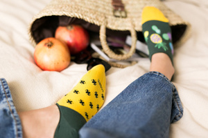 Damen/Herren farbige Füße Ananas Mehr Mode