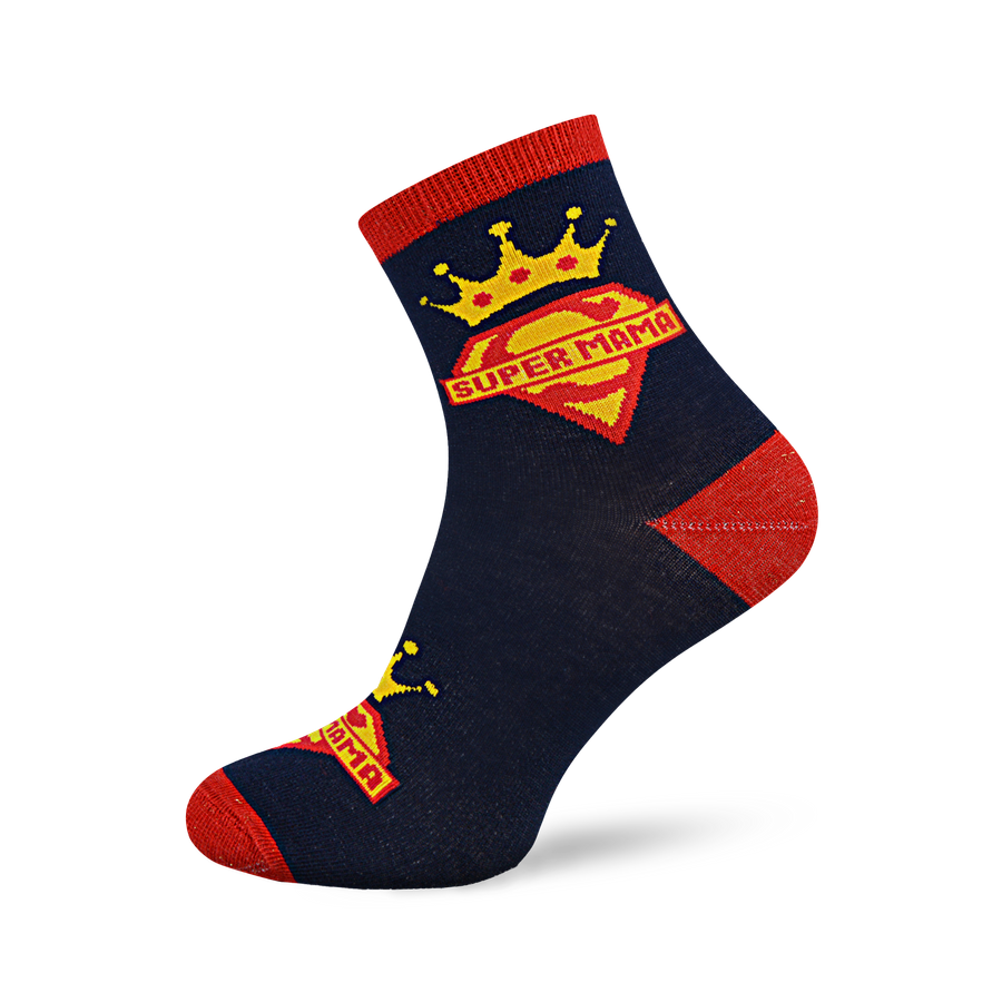 SKARPETY WZORZYSTE DZIEŃ MAMY NA PREZENT MILENA GRANATOWE