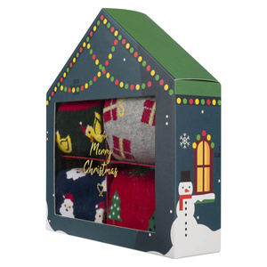 Zestaw 4x Kolorowe Męskie Skarpetki SOXO GOOD STUFF wesołe Święta Boże Narodzenie Prezent