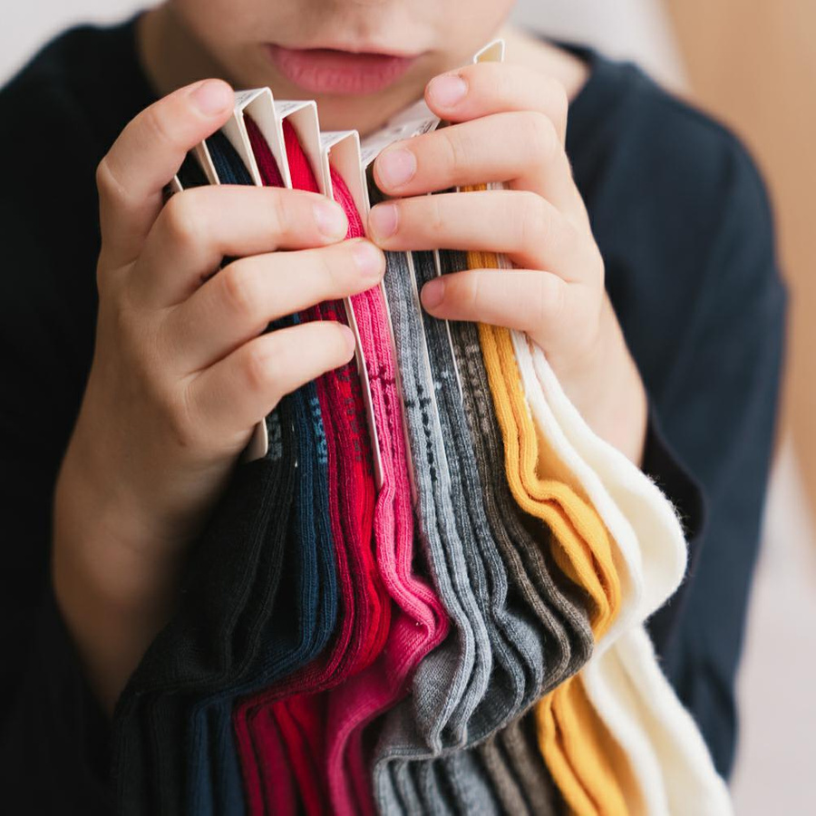 Skarpetki z wełny merino art. 130 GC005 czerwień Steven