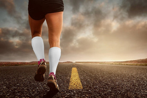 Șosete compresive sport seria Alb