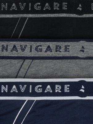 Herrenslips Serie 314T Dunkelblau/Grau Melange/Schwarz