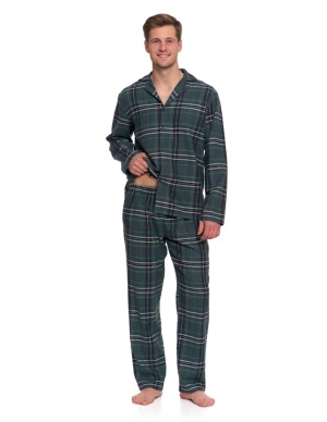 Men's flannel pajamas with long sleeves