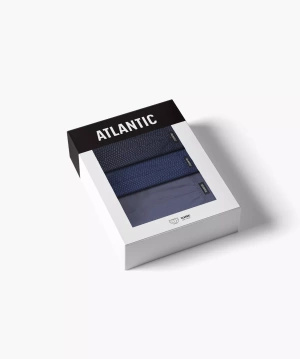 Atlantic Herren Slipy Classic – Bequeme Baumwollunterwäsche, Atmungsaktiv, 3er Pack, Farben: Grau, Grün, Rot, Herbst/Winter 2025 Kollektion