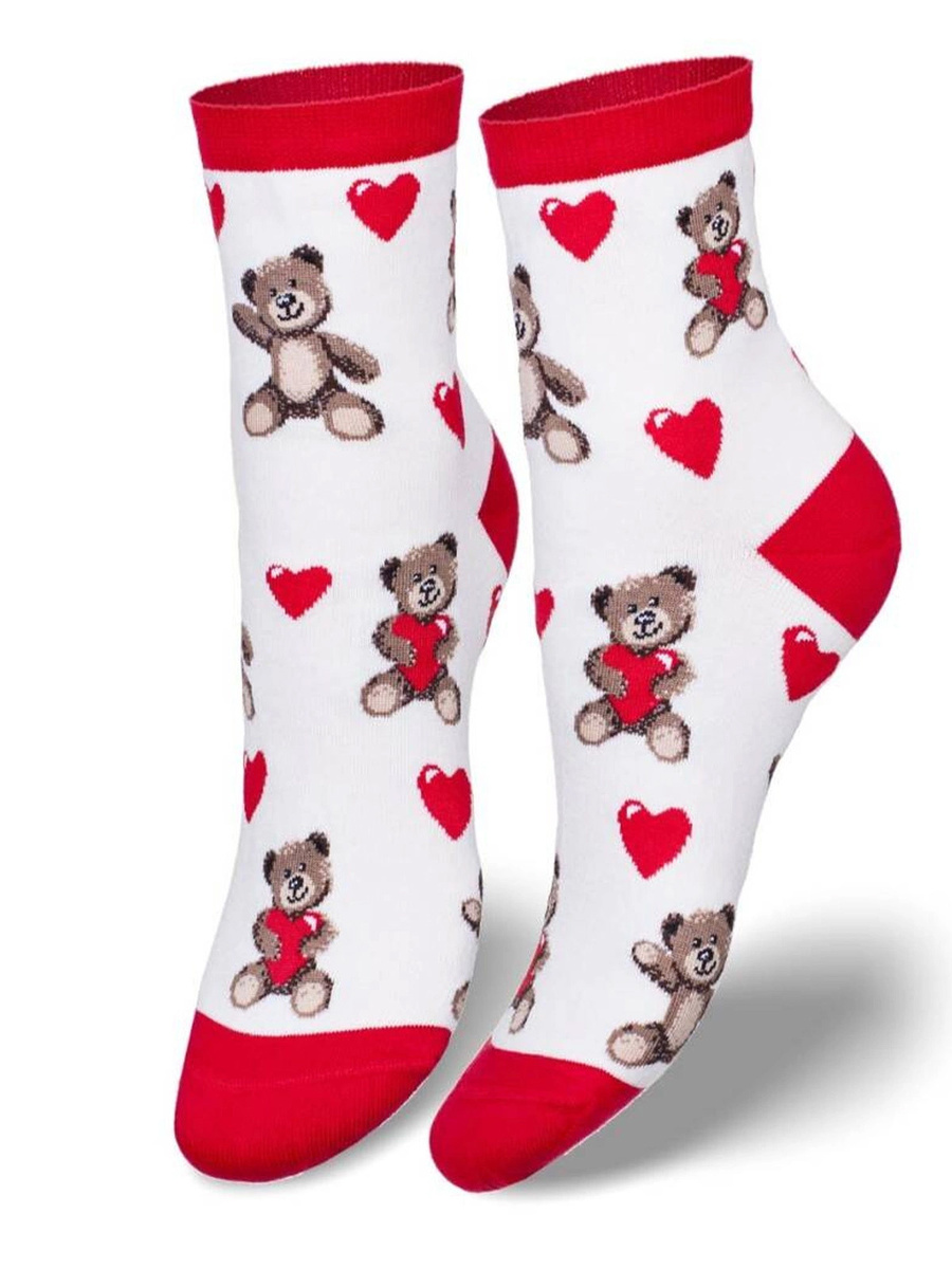 Șosete Dama 2-pack Valentine's Ecru Multicolor