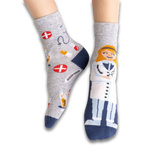 Kindersocken mit Arztkunst. 138 KR326 melange grau