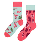 Damen/Herren Bunte Socken Flamingos Mint Italienische Mode