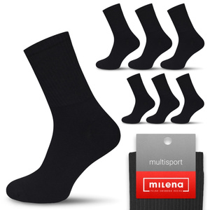 6X warm Sports Socken 1/2 halb Frotte Multisport Milena