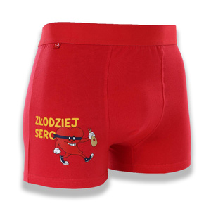 Boxershorts Valentinsserie grau, rot