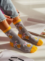 Damen Socken Wzorzyste 200 Hellmeliert