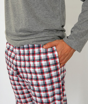 Herrenpyjama Serie Blau