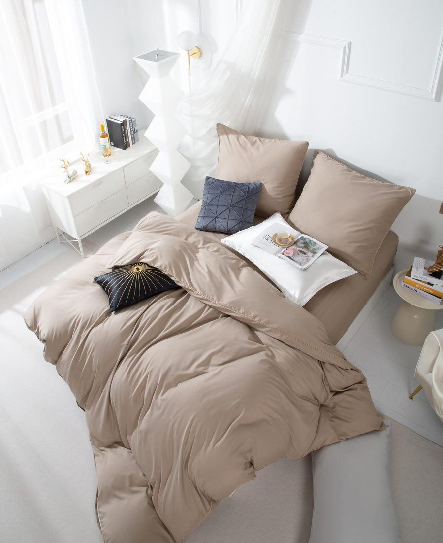 Bettwäsche Beige Gold