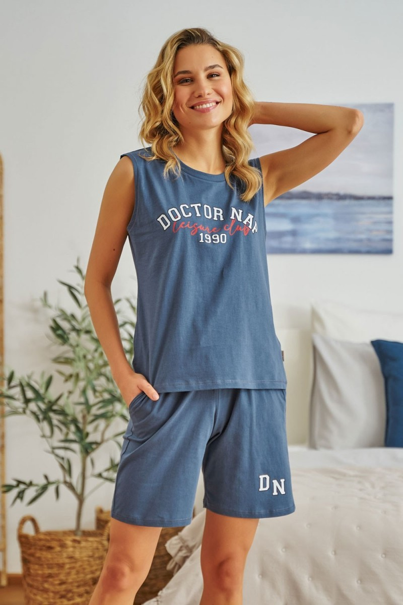 Doctor Nap Blauer Pyjama im sportlichen Stil