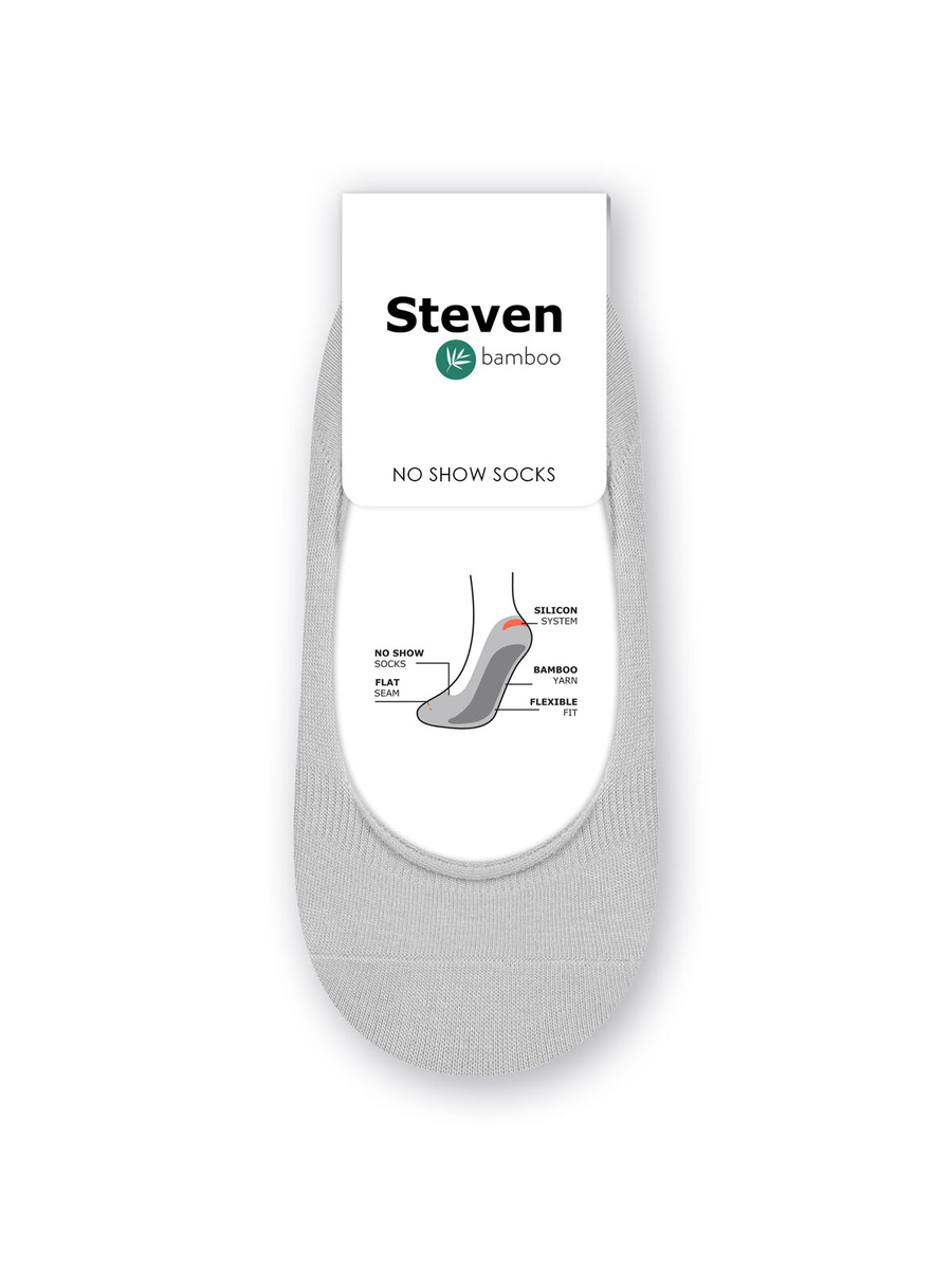 mikro stopki z włókna bambusowego Art. 036 jasne szare Steven