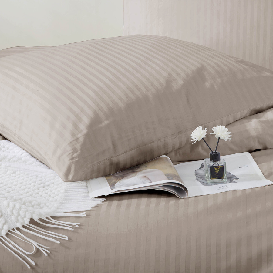 Kissenbezug Damast Taupe