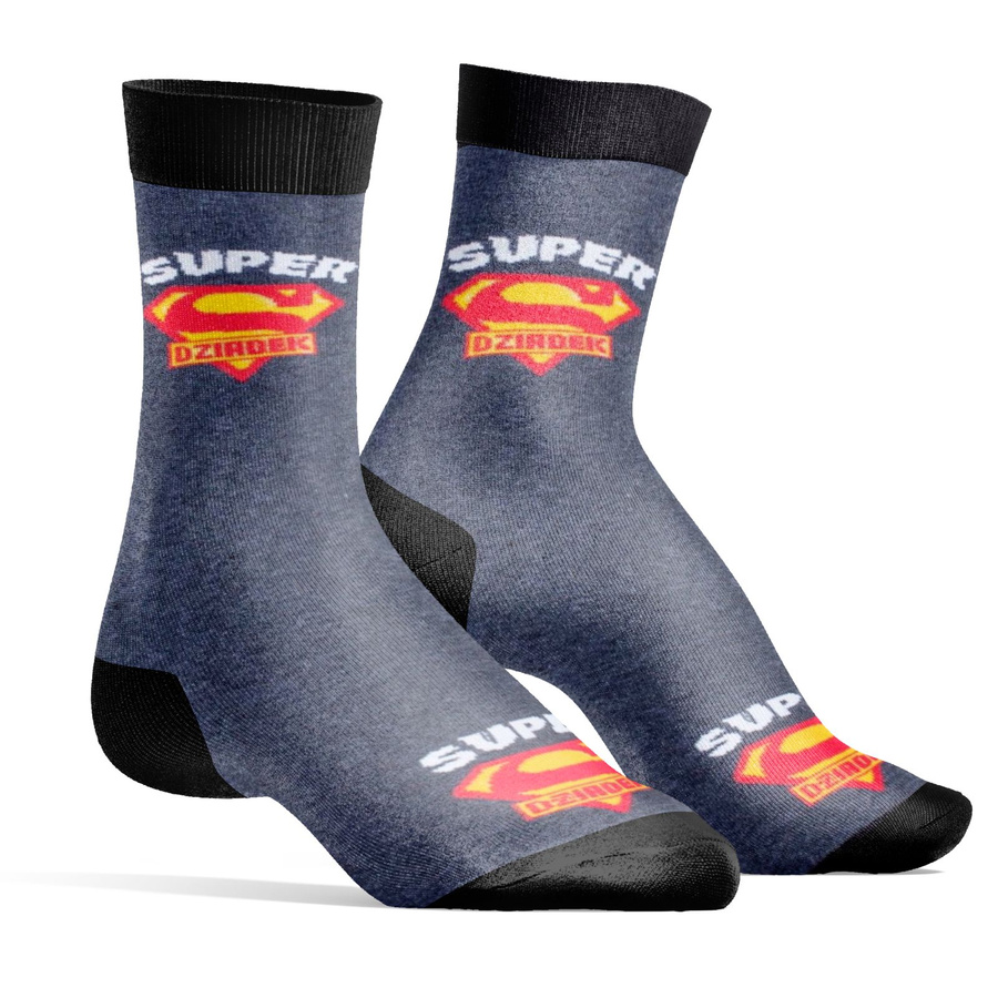 Socken Serie Großeltern Dunkelmelange, Grau