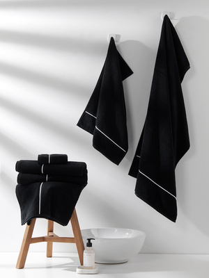 S HANDTUCH 100*150 LIBRE SCHWARZ+WEISS