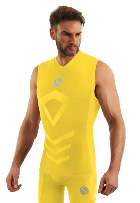 Ärmelloses Herrenhemd Thermo Active Gelb