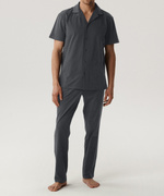 Herrenpyjama Bnmp-002 Grau und Marineblau