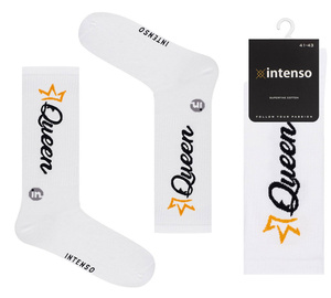 super skarpety RETRO z napisami dla niej QUEEN