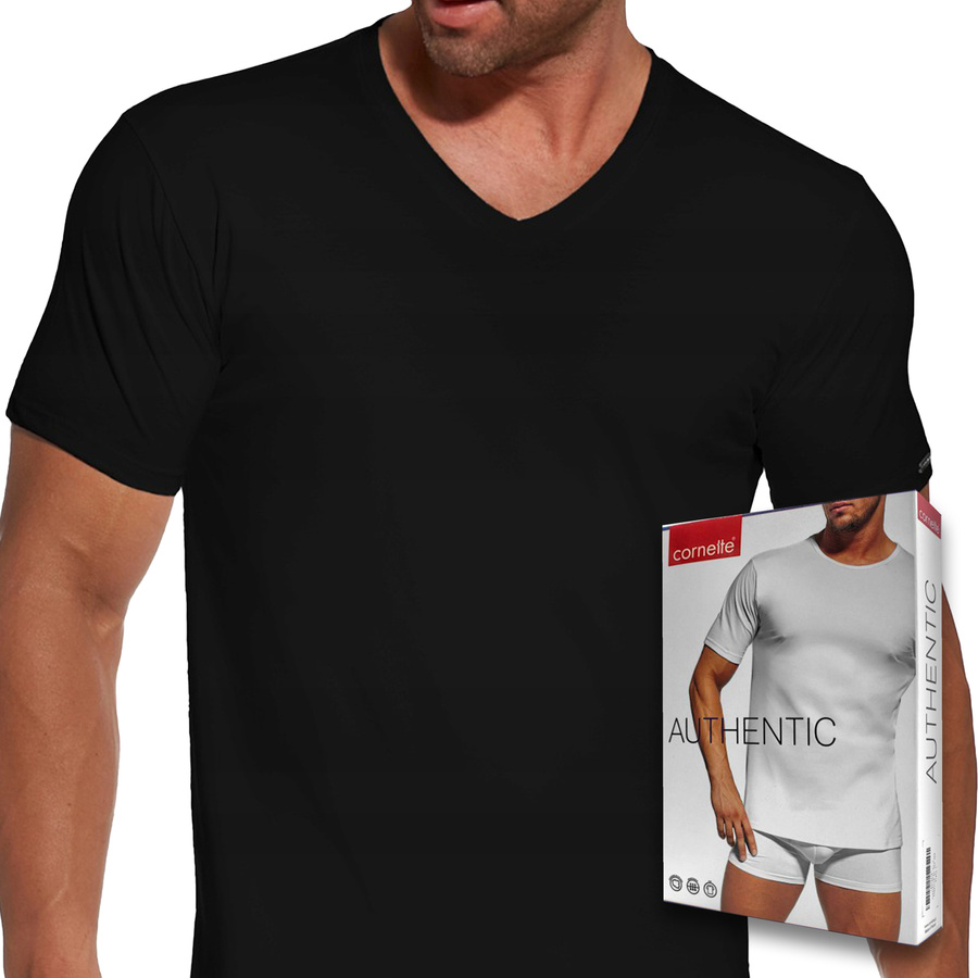 T-shirt Authentic 201 Neu schwarz Cornette