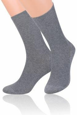 Cotton Non-Pressure Socks Art. 018 Grey Mélange