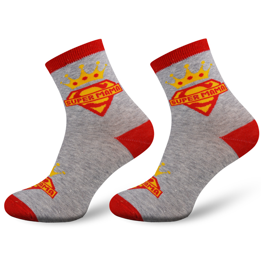 Muttertag Gemusterte Socken Für Geschenk Milena Grau